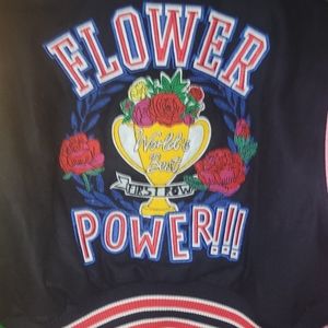 Leather letterman coat